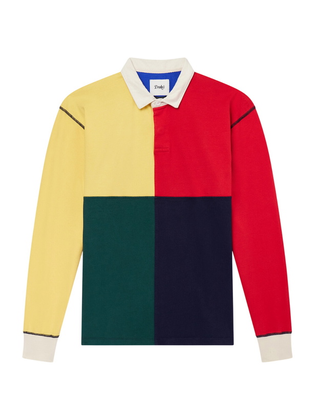 Photo: Drake's - Colour-Block Cotton-Jersey Rugby Shirt - Multi