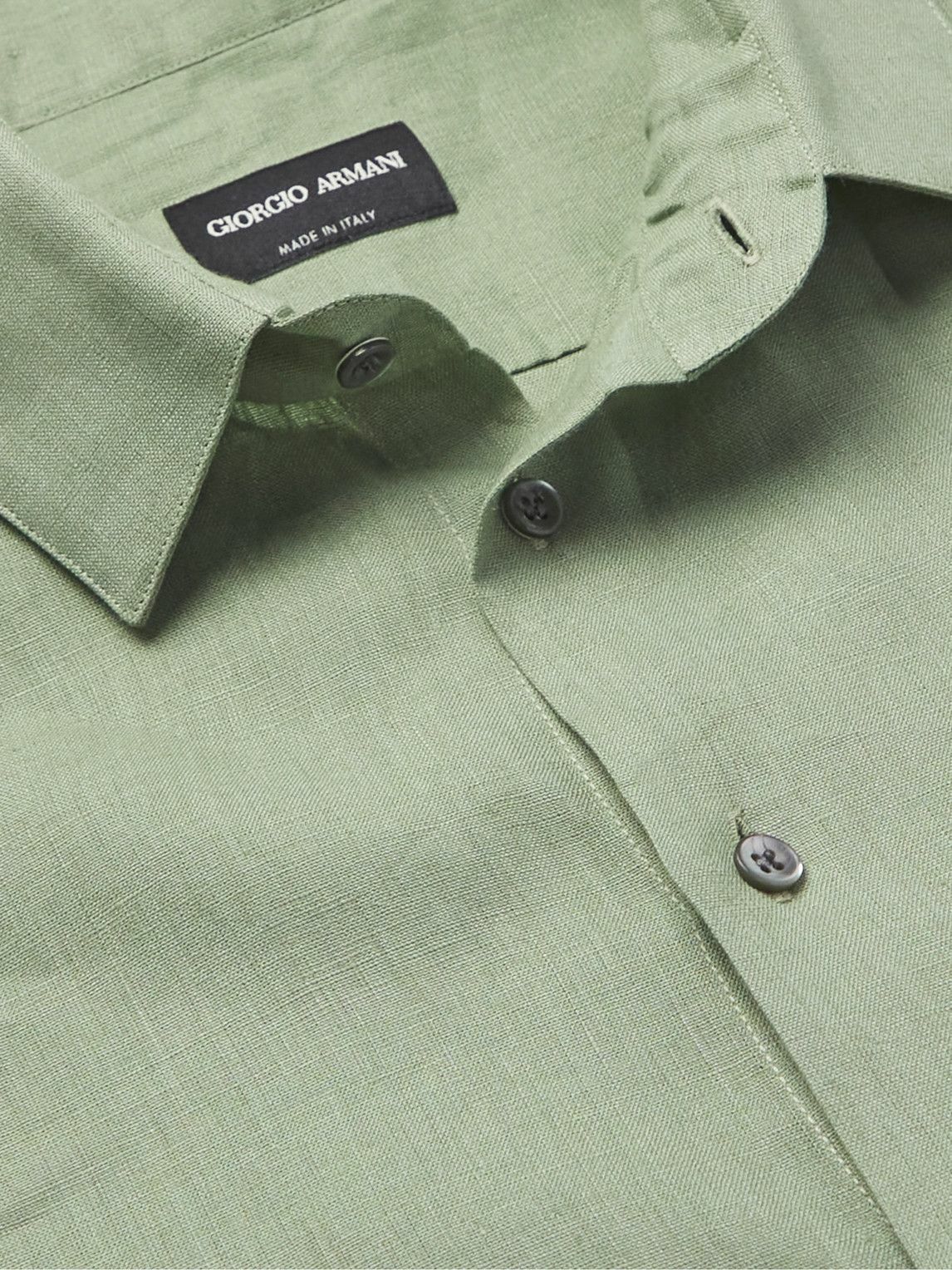 Giorgio Armani - Linen Shirt - Green Giorgio Armani