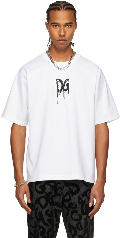 Photo: Dolce & Gabbana White Rubber Logo T-Shirt