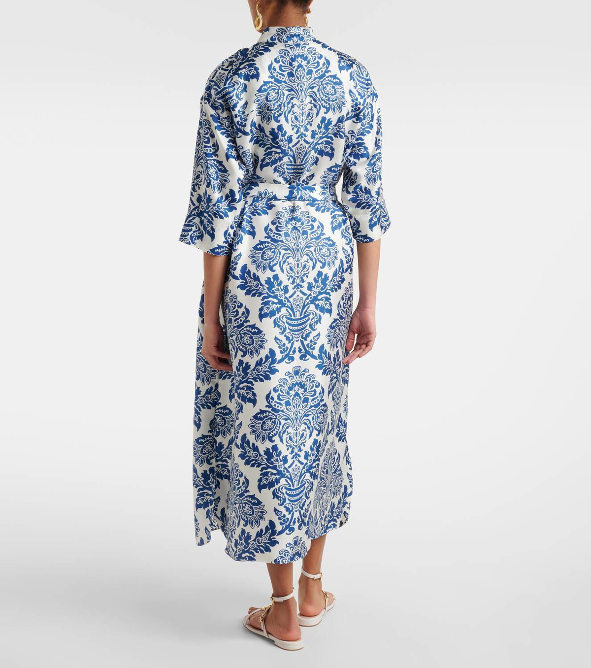 'S Max Mara Camelia printed silk midi dress