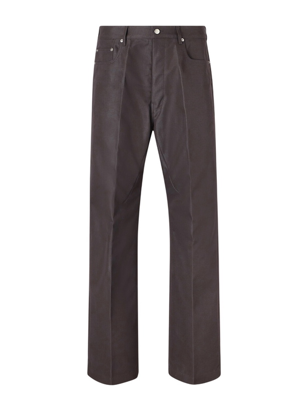 Photo: Rick Owens - Geth Straight-Leg Organic Cotton-Blend Canvas Trousers - Brown