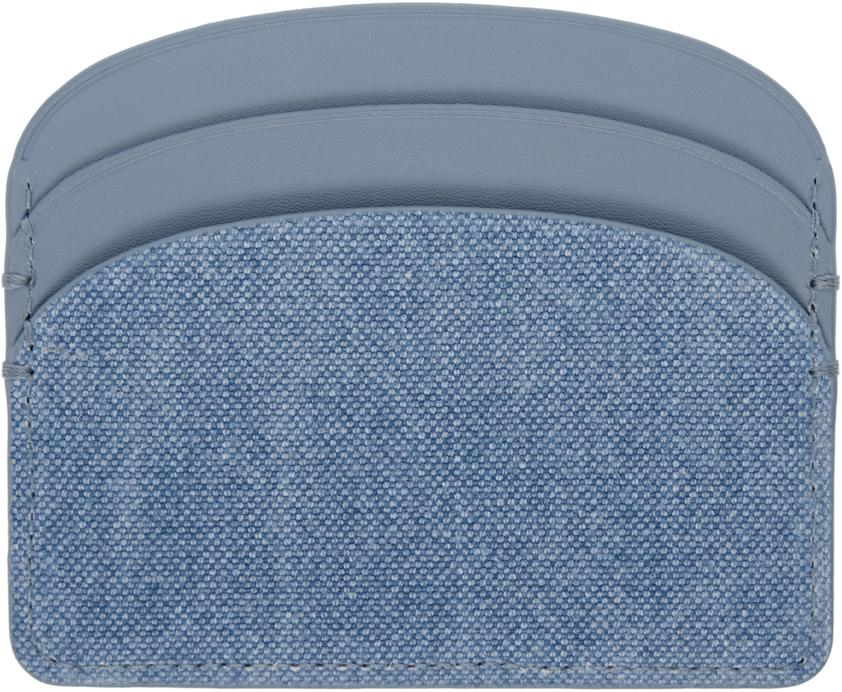 A.P.C. Blue Demi-Lune Card Holder