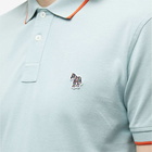 Paul Smith Men's Regular Fit Zebra Polo Shirt in Aqua