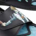 Adidas x YU-GI-OH! Reptossage Slide Sneakers in Core Black/Hazy Sky