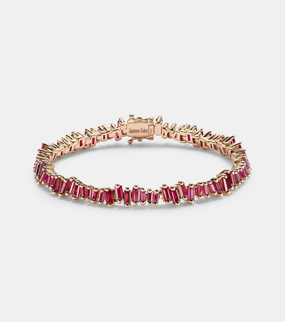 Suzanne Kalan Bold 18kt rose gold bracelet with rubies