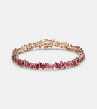 Suzanne Kalan Bold 18kt rose gold bracelet with rubies
