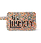 Gucci - Liberty Printed Leather Wash Bag - White