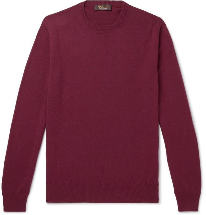 Photo: Loro Piana - Slim-Fit Baby Cashmere Sweater - Burgundy