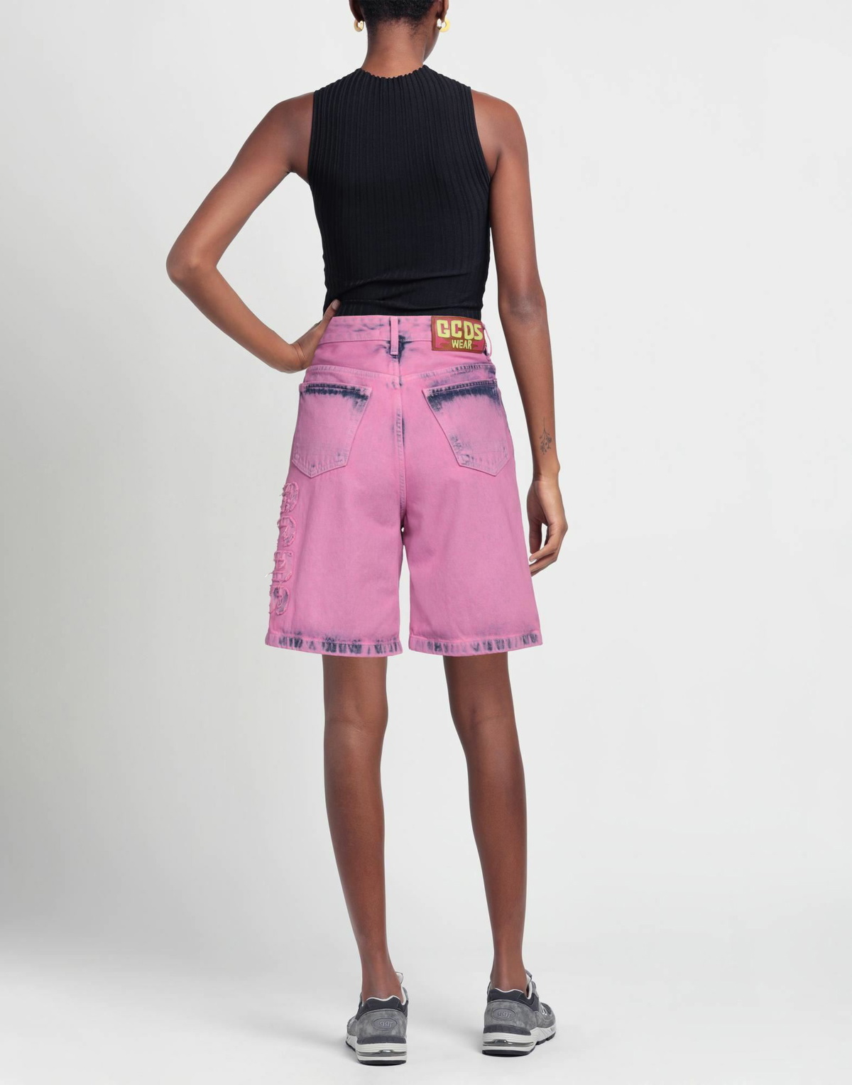 Gcds Womens Denim shorts in Pink