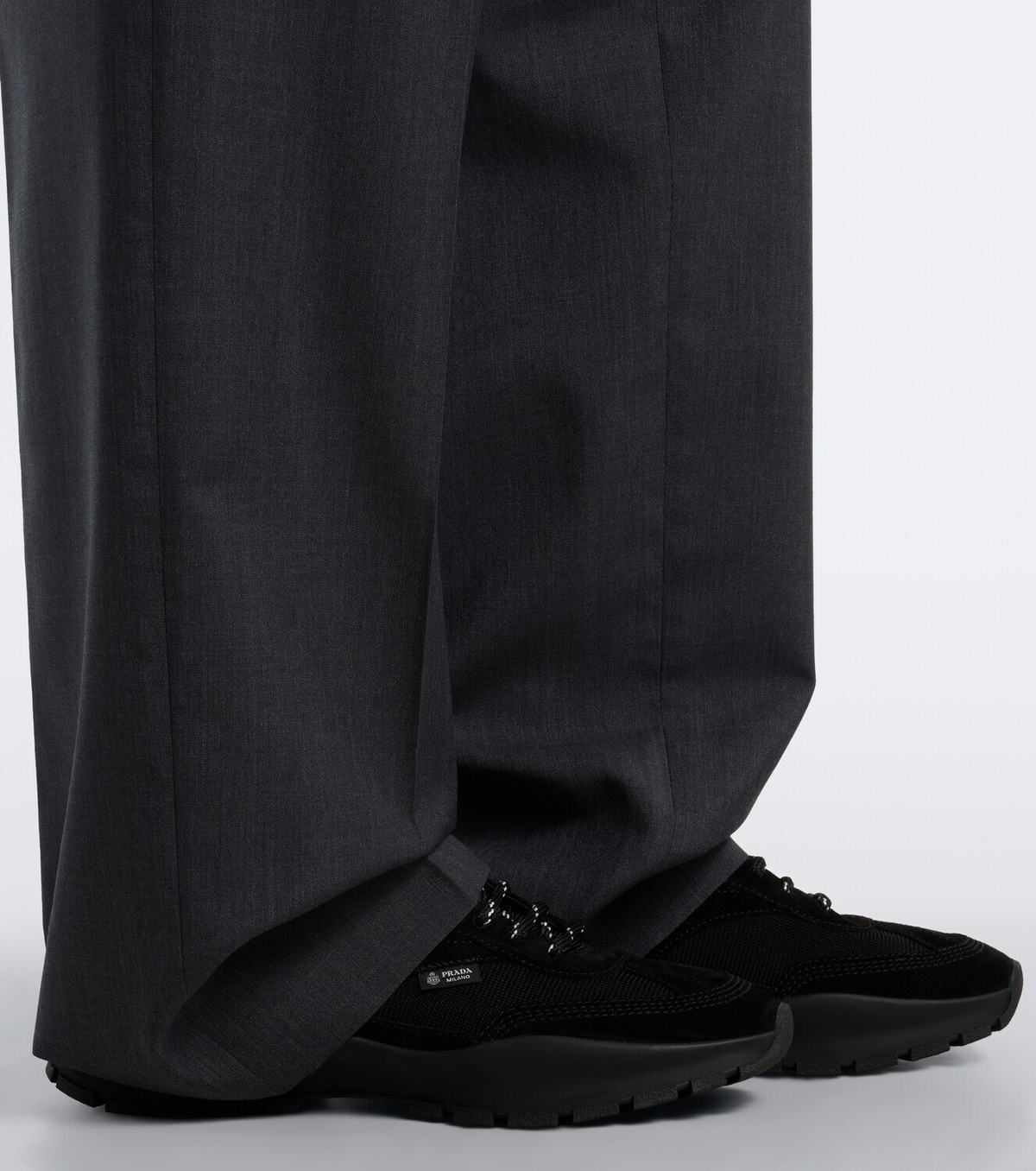 Prada Suede-trimmed sneakers