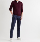 BRIONI - Wool Half-Zip Sweater - Burgundy