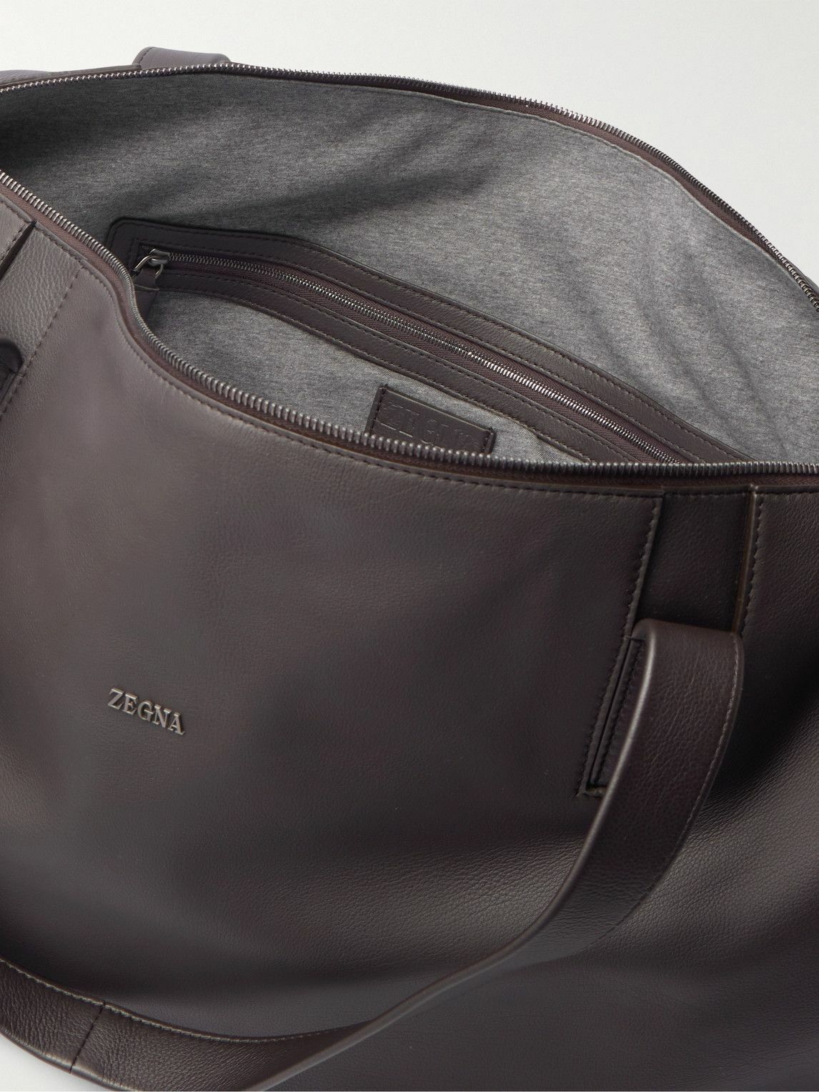 Zegna - Full-Grain Leather Weekend Bag