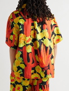 Loewe - Paula's Ibiza Convertible-Collar Printed Silk-Twill Shirt - Orange