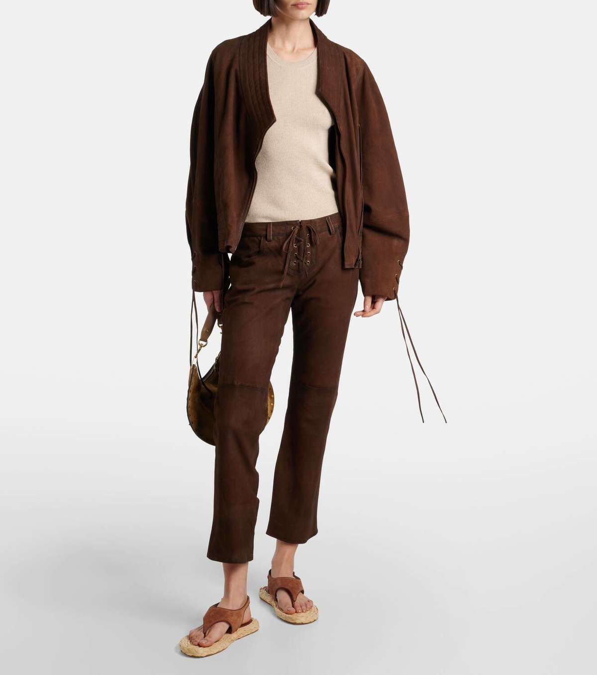 Paris Texas Amalfi suede thong sandals