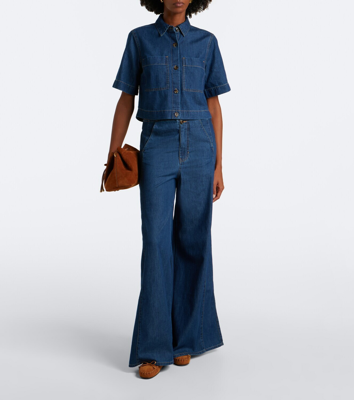 Veronica Beard Spruce cotton denim shirt