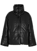 Nanushka Hide Quilted Faux Leather Jacket Black