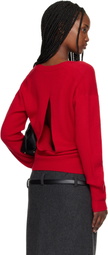 Commission Red U Neck Sweater