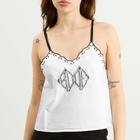 Bode Women's Diamond Monogram Tank Top in White