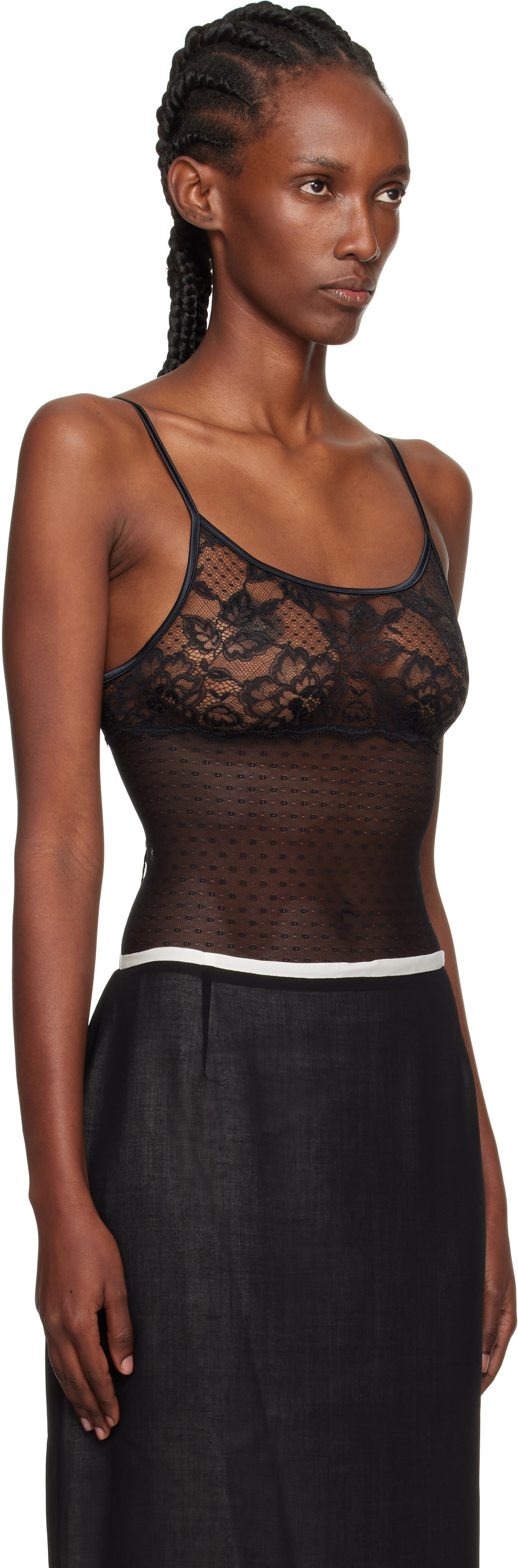 Yasmine Eslami Black Tina Bodysuit