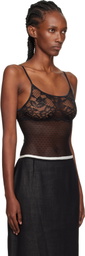 Yasmine Eslami Black Tina Bodysuit