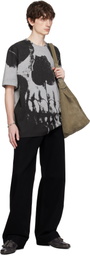 McQueen Gray Skull T-shirt
