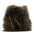 Yves Salomon Brown Feather Pouch