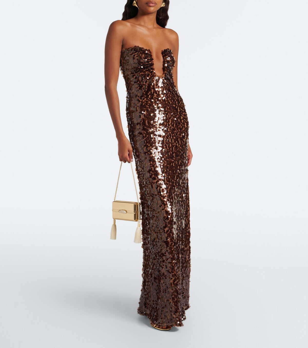 Christopher Esber Opaline sequined bustier gown