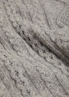 Staud Veer Asymmetric Cable-knit Wool-blend Skirt Grey