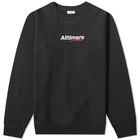 Alltimers Men's Mini Estate Embroidered Crew Sweat in Black