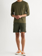 NN07 - Cameron Slim-Fit Cotton-Terry Drawstring Shorts - Green