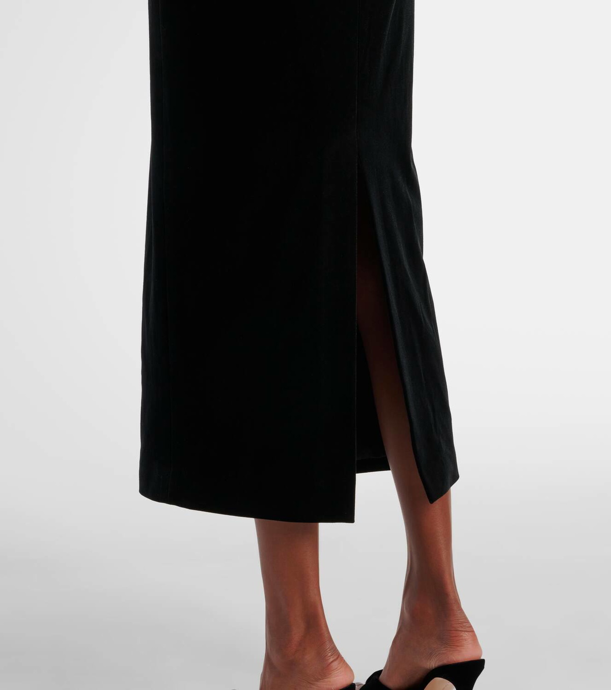 knee length dresses for ladies Black Floral Lace Midi Dress  self-portrait