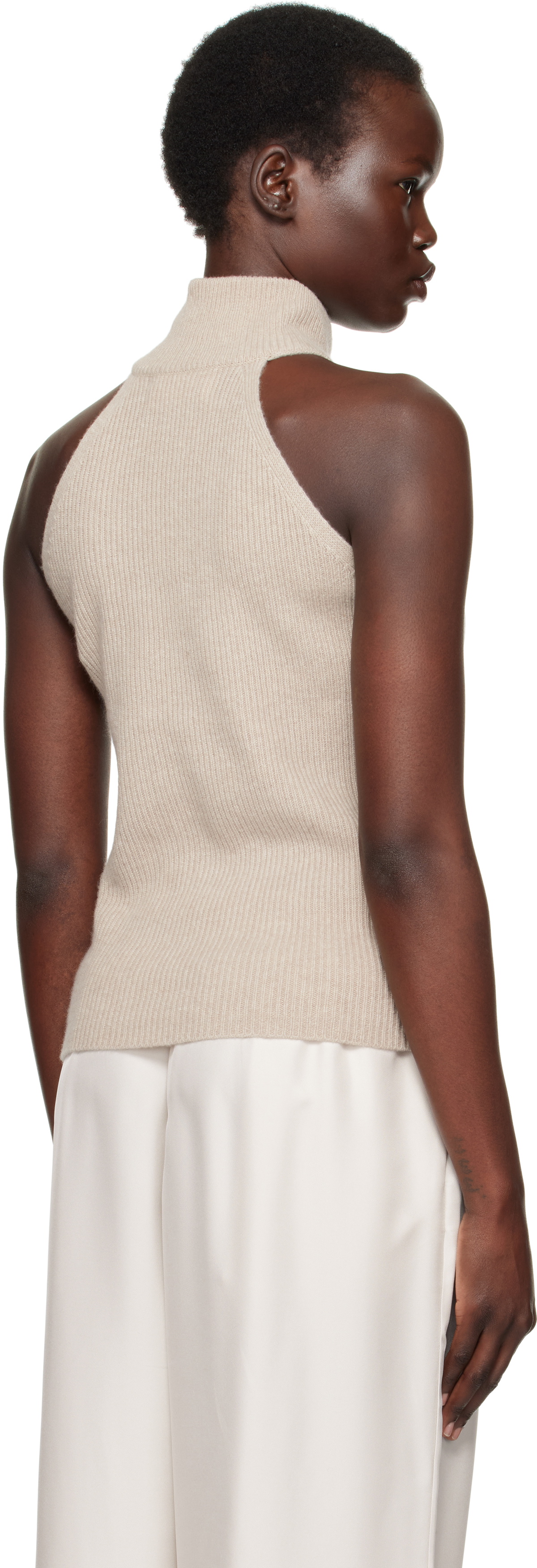 Lisa Yang 'Scoop' Ivory Silk Tank Top Women