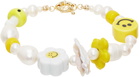 éliou SSENSE Exclusive White & Yellow Dona Bracelet