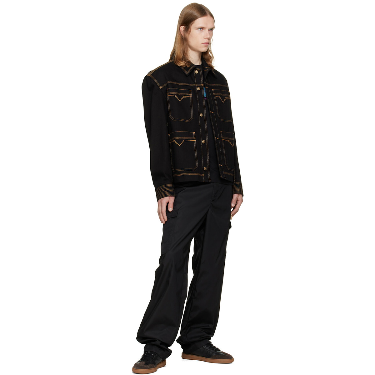 Versace Black Denim Blouson Jacket