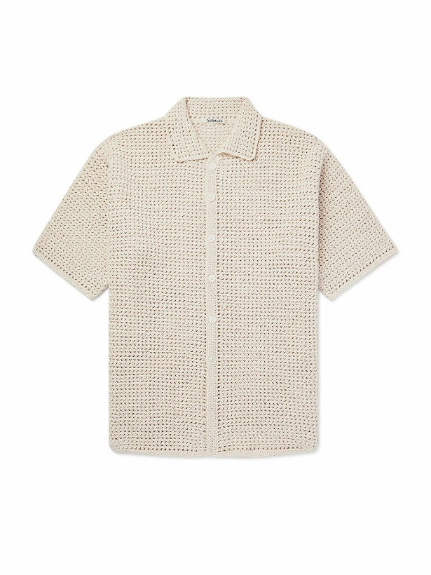 Photo: Auralee - Open-Knit Cotton Shirt - Neutrals