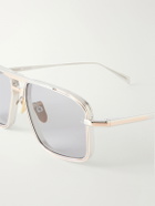 Jacques Marie Mage - Earl Aviator-Style Silver-Tone Titanium Sunglasses - Silver