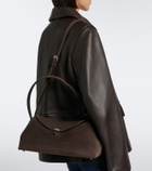 Toteme T-Lock Medium suede shoulder bag