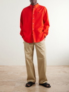 LOEWE - Anagram-Embroidered Cotton Shirt - Red