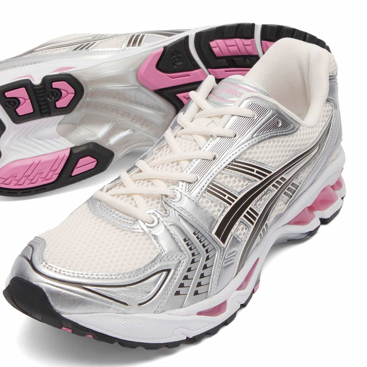 Asics GEL-KAYANO 14 Sneakers in Cream/Sweet Pink ASICS