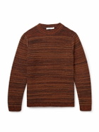 Inis Meáin - Striped Merino Wool and Cashmere-Blend Sweater - Brown