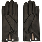 Ernest W. Baker Black Cashmere Lined Leather Gloves