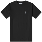 JW Anderson Men's Swirl Logo T-Shirt in Black