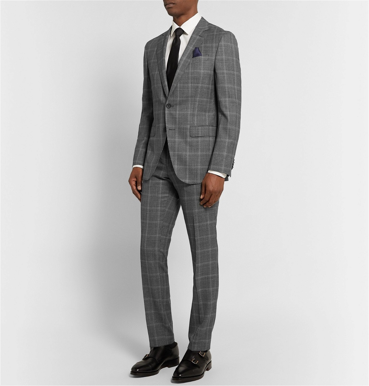 Light Grey Houndstooth Havana Suit | SUITSUPPLY India