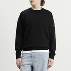 Stone Island Men's Organic Cotton Fleece Sweatshirt in Black