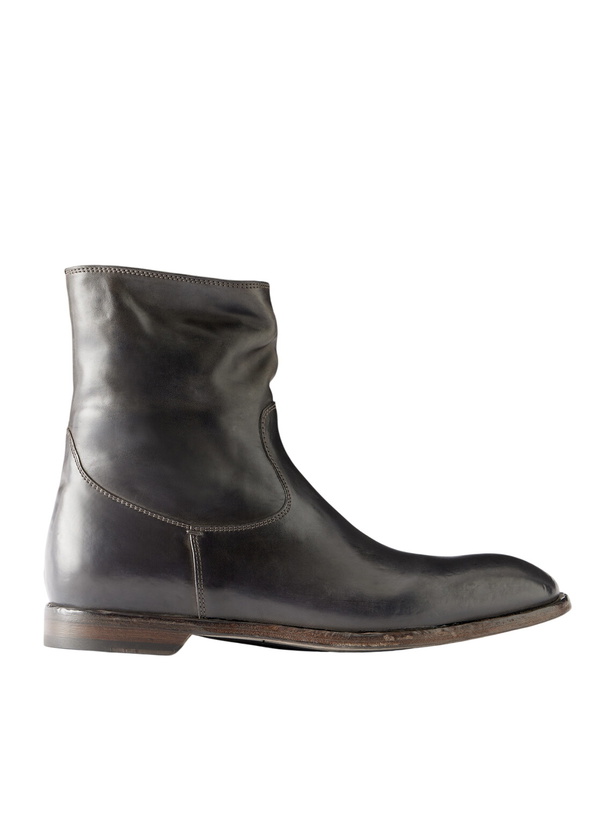 Photo: Officine Creative - Leather Biker Boots - Black