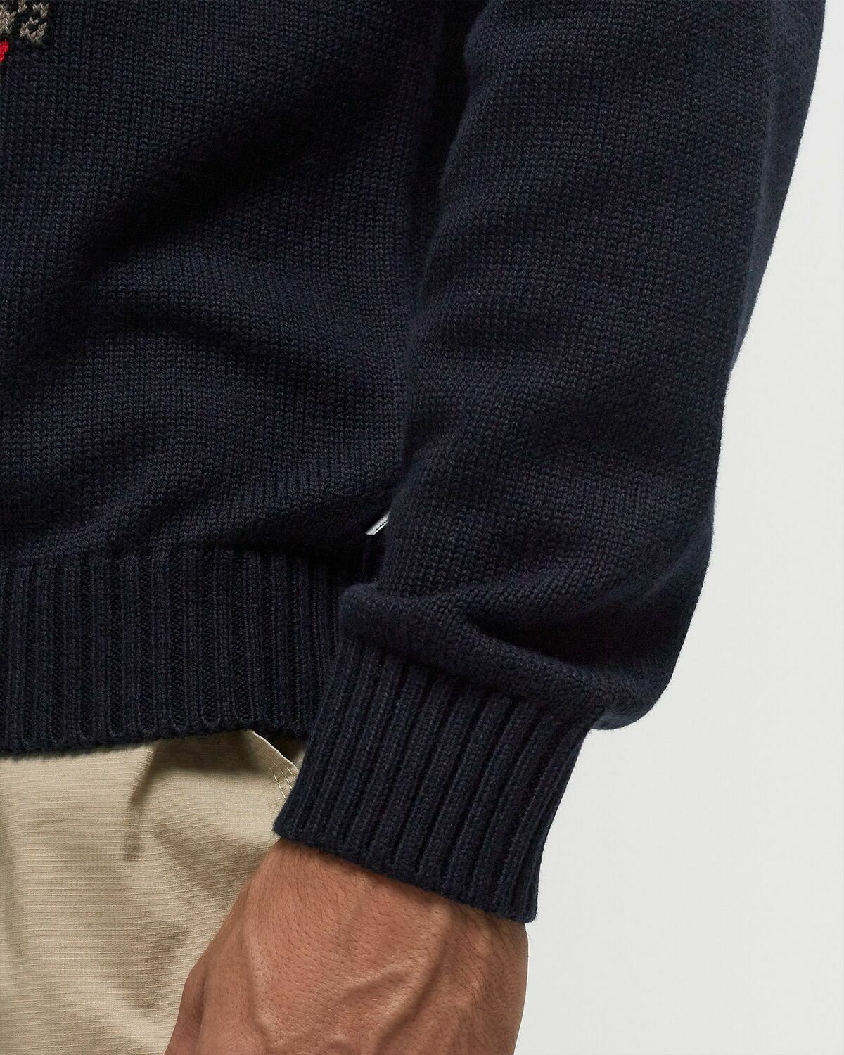 Edmmond Studios Walking Dog Sweater Blue Pullovers Edmmond
