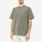 Patta Men's Basic Washed Pocket T-Shirt in Beetle