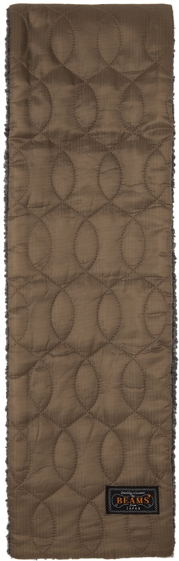 Photo: BEAMS PLUS Khaki Quilted Scarf