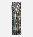 Pucci Soleil satin maxi skirt