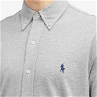 Polo Ralph Lauren Men's Short Sleeve Button Down Pique Shirt in Andover Heather